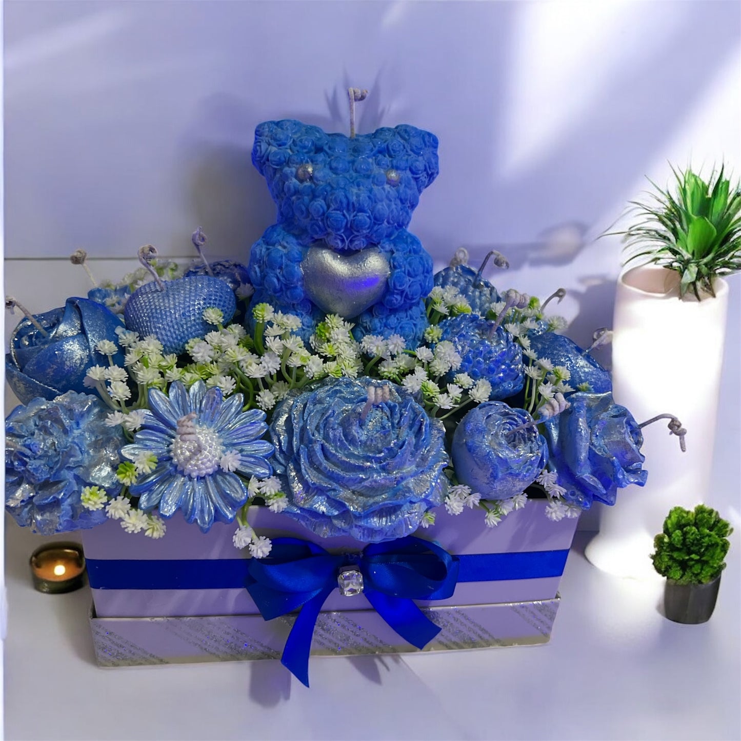 Royal Blue – Deluxe Sculpted Candle Box