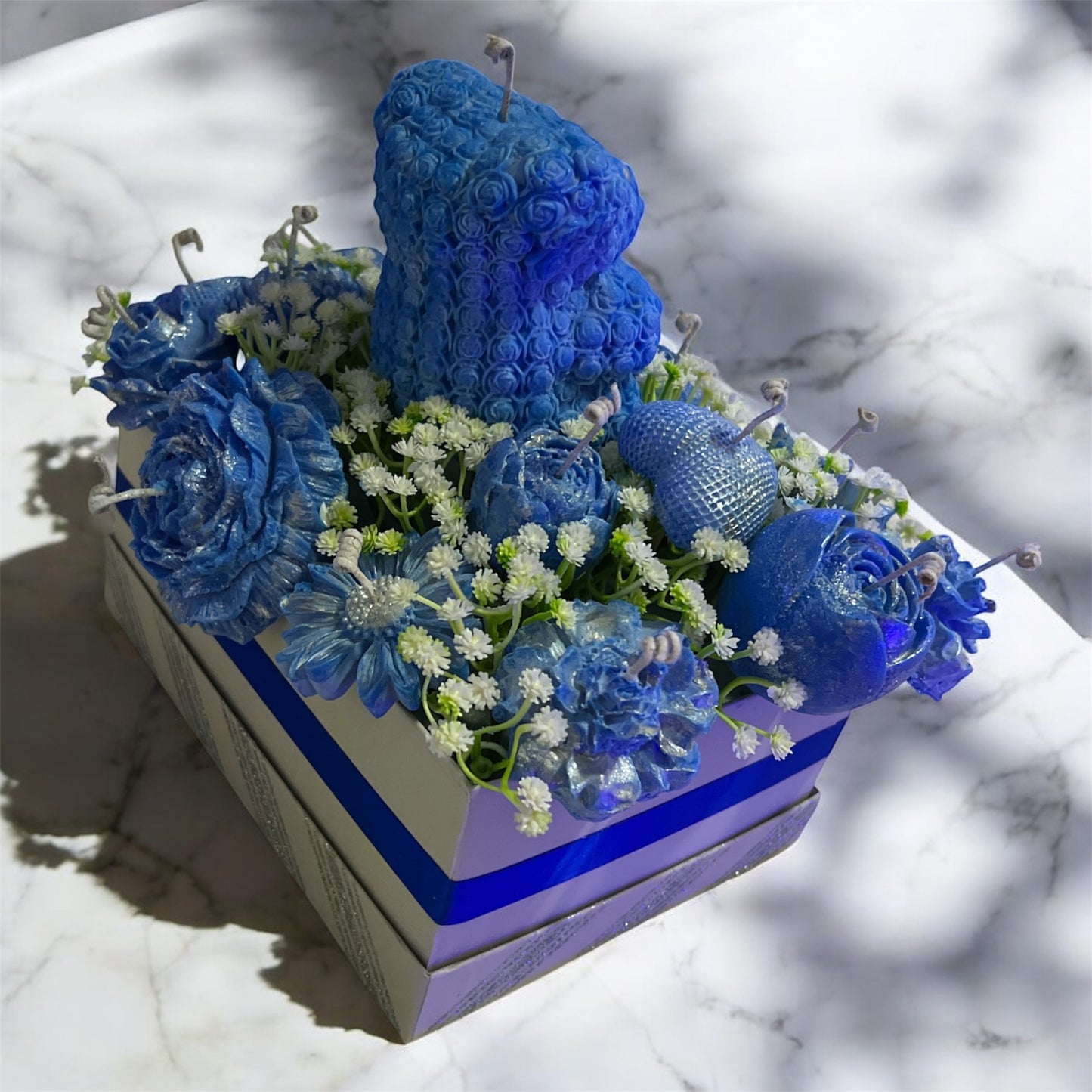Royal Blue – Deluxe Sculpted Candle Box