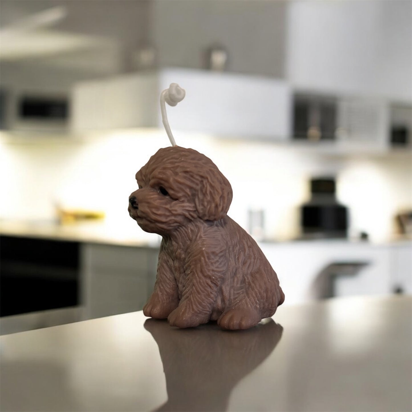 Sculpted Dog Candle – Brown Edition