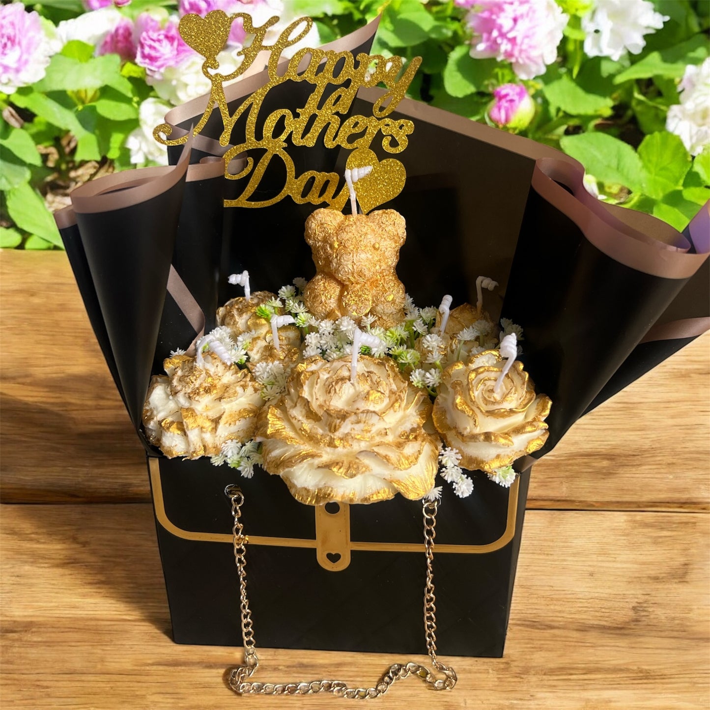 Golden Teddy Luxe Candle Gift Box