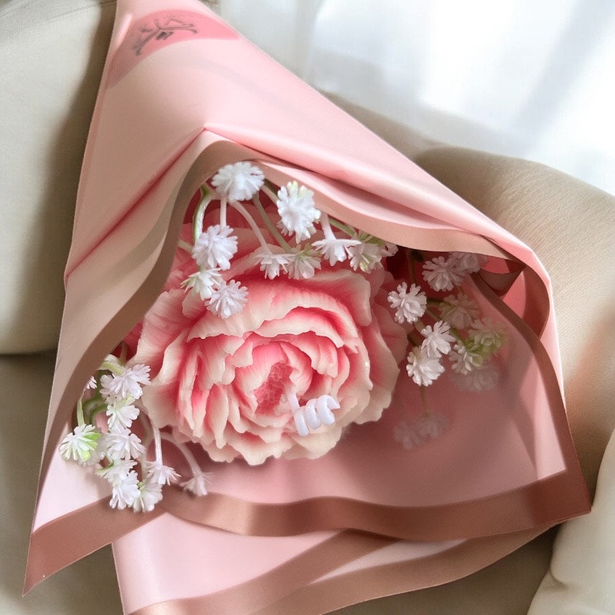 Blush Peony – Single Sculpted Candle Wrap
