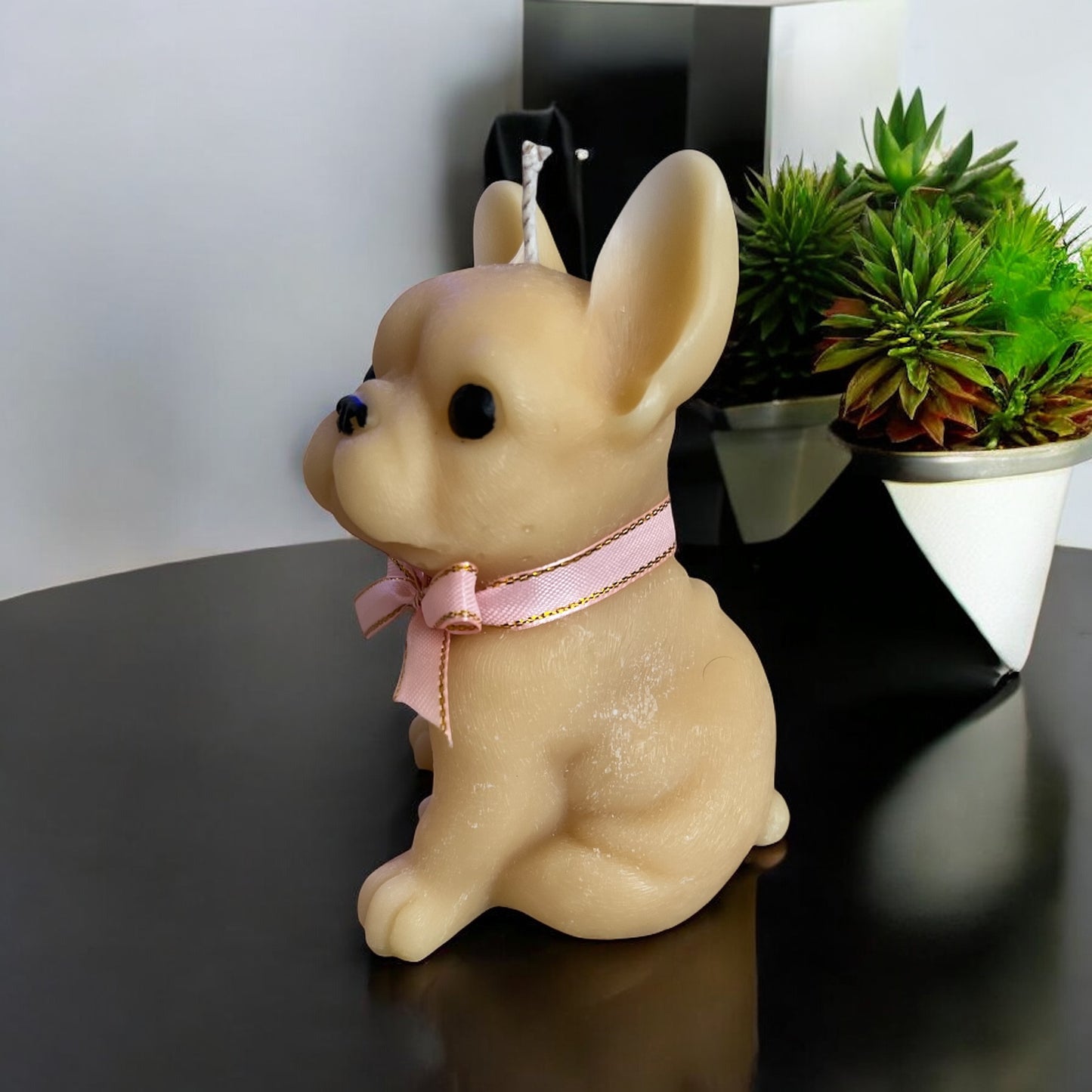 French Bulldog Candle – Handcrafted Wax Sculpture
