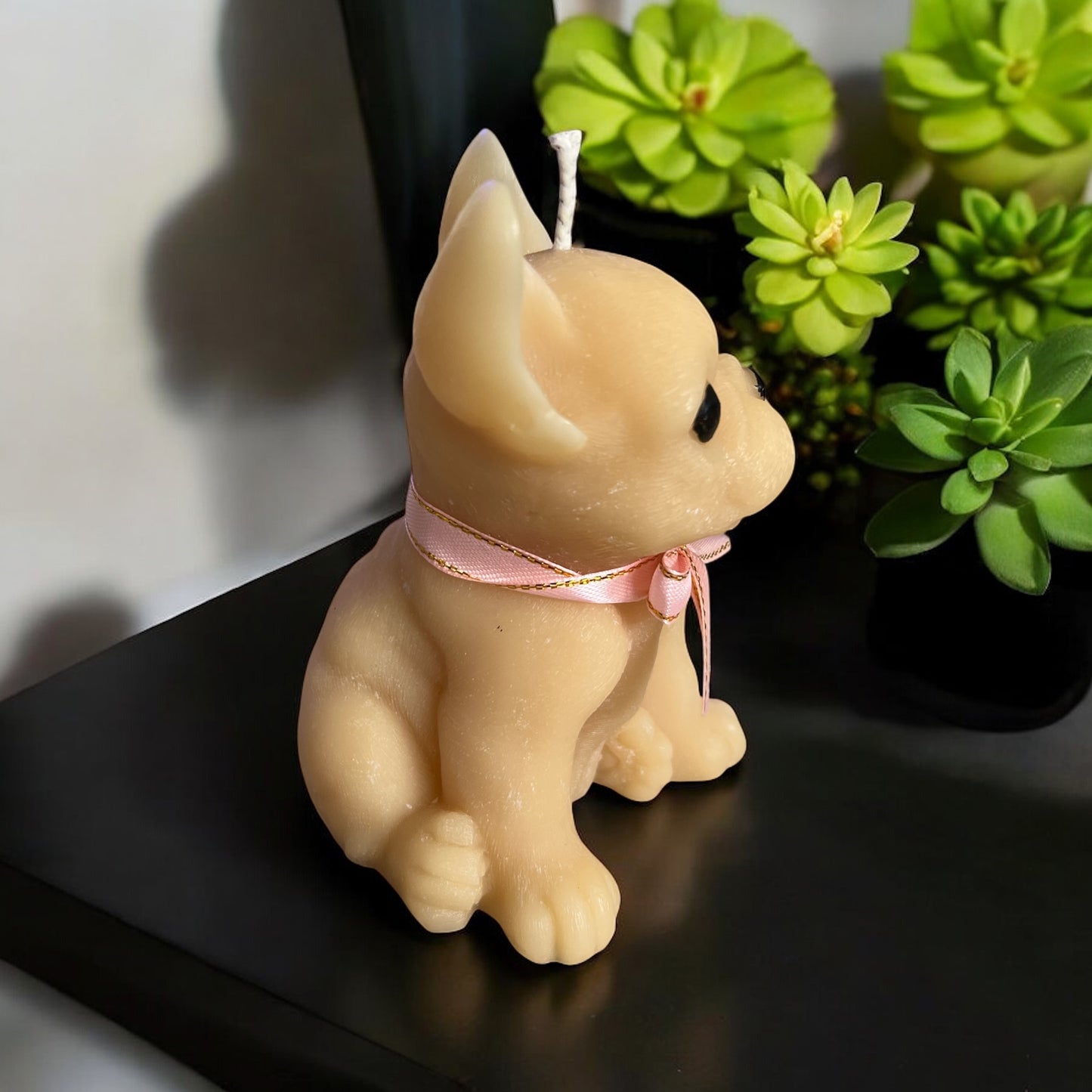 French Bulldog Candle – Handcrafted Wax Sculpture