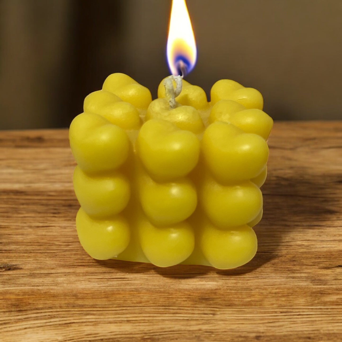 Heart Bubble Candle – Handmade Decorative Cube, Romantic Aesthetic