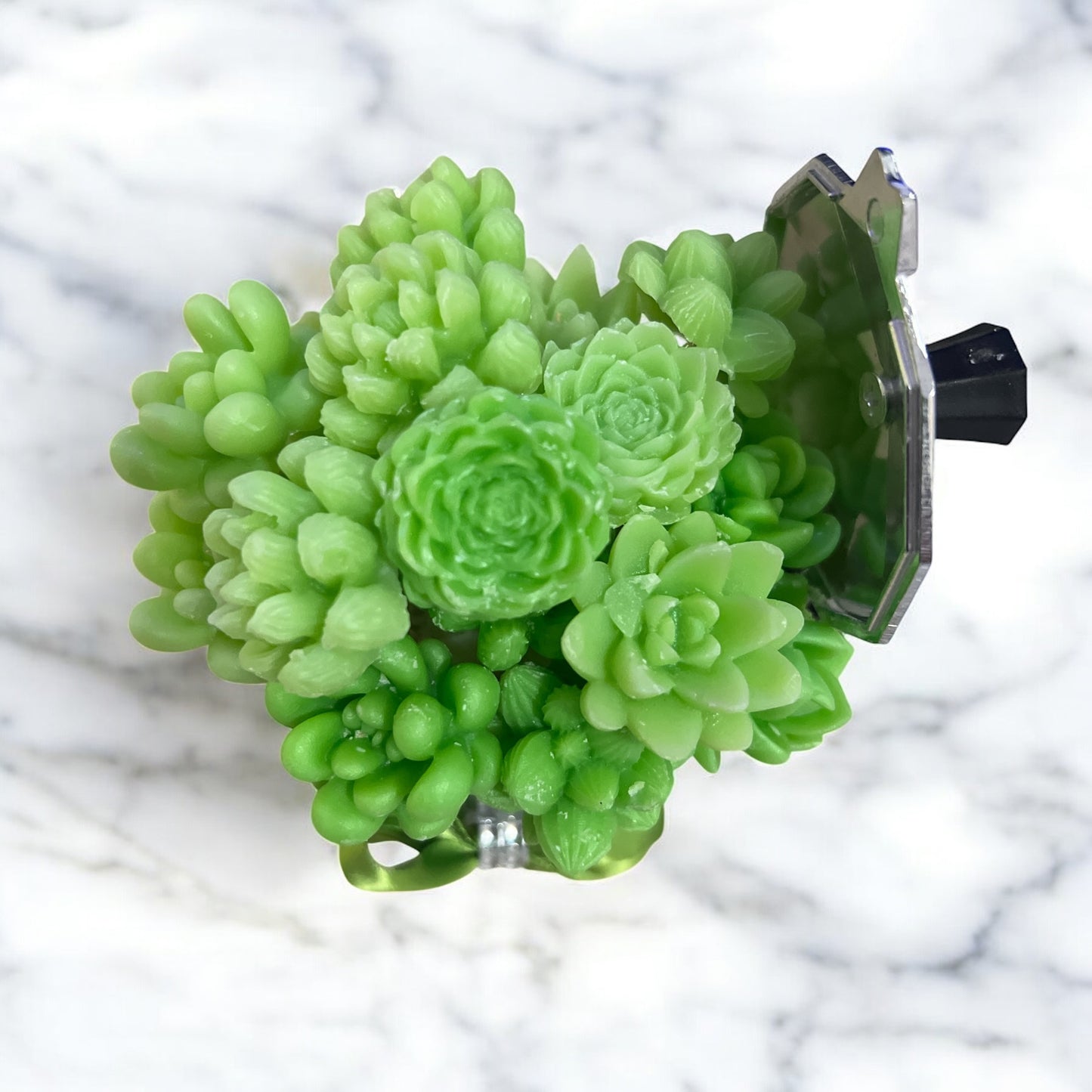Succulent Candle Arrangement – Handmade Wax Plant Decor in Gift Container