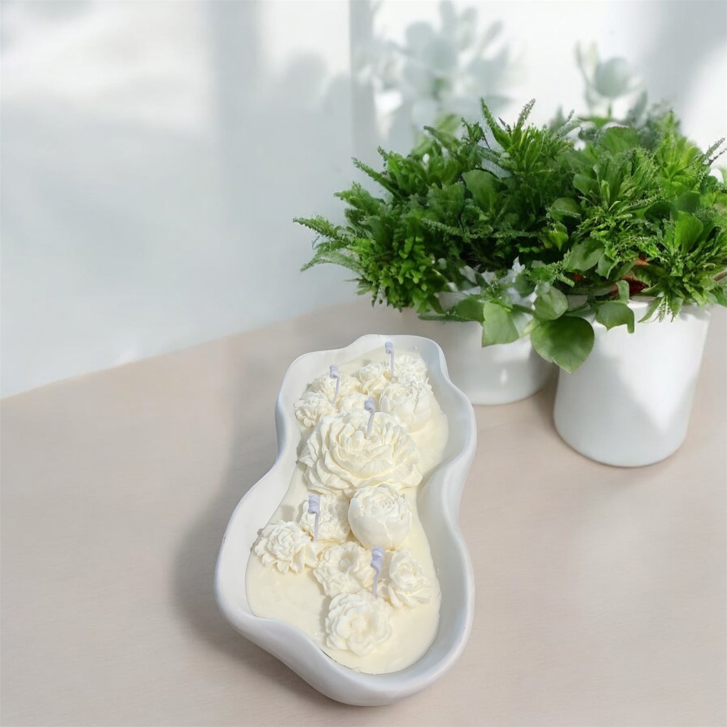 Luxury White Garden Bowl Candle
