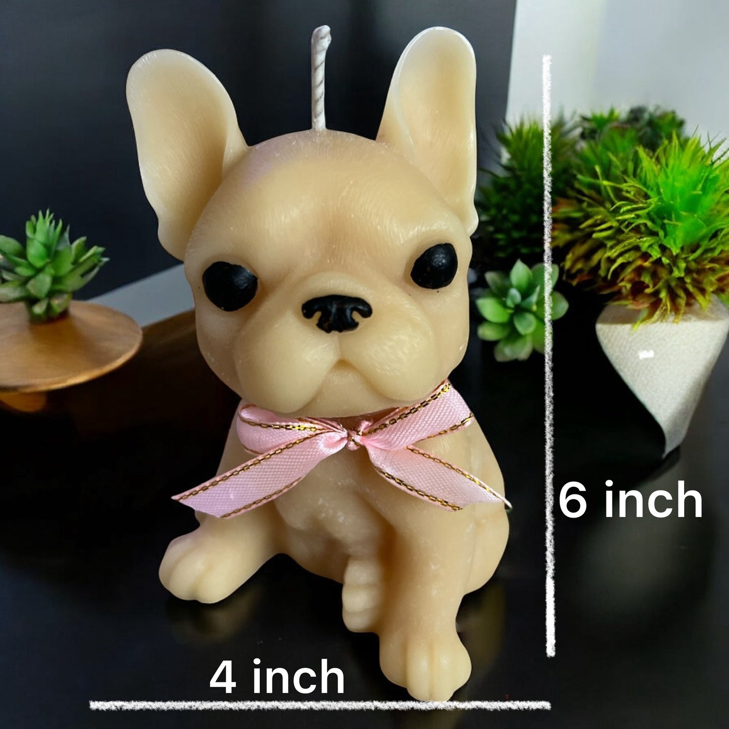 French Bulldog Candle – Handcrafted Wax Sculpture