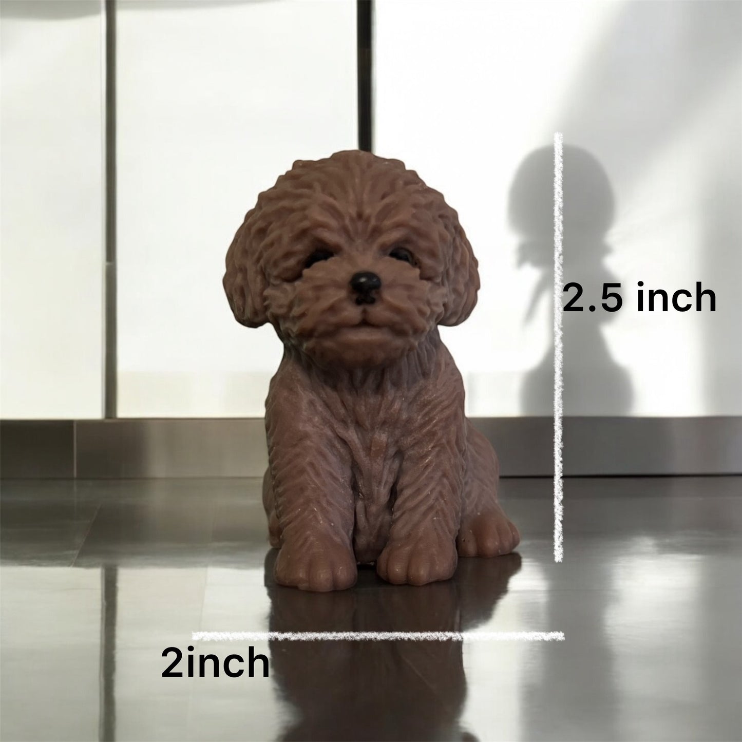 Sculpted Dog Candle – Brown Edition