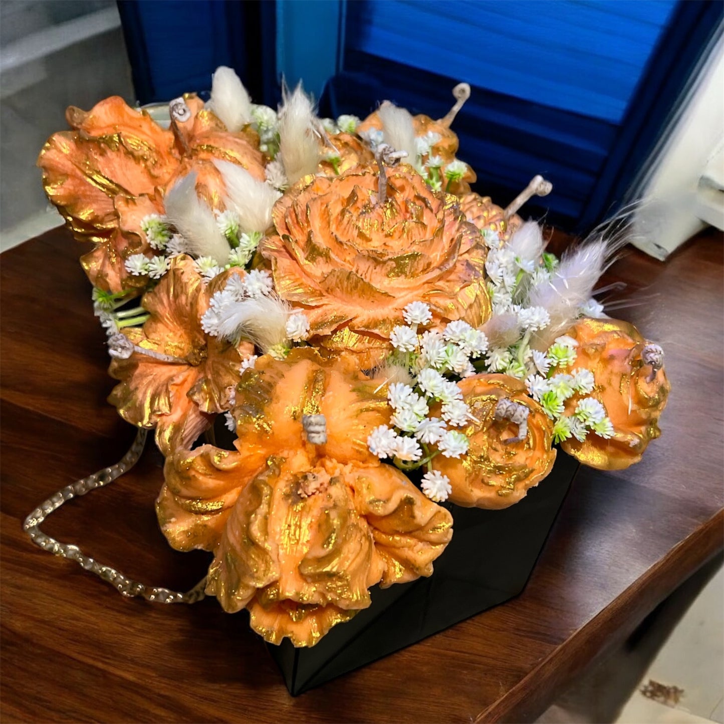 Golden Ember – Sculpted Birthday Candle Arrangement