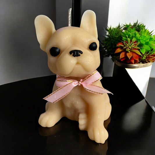 French Bulldog Candle – Handcrafted Wax Sculpture