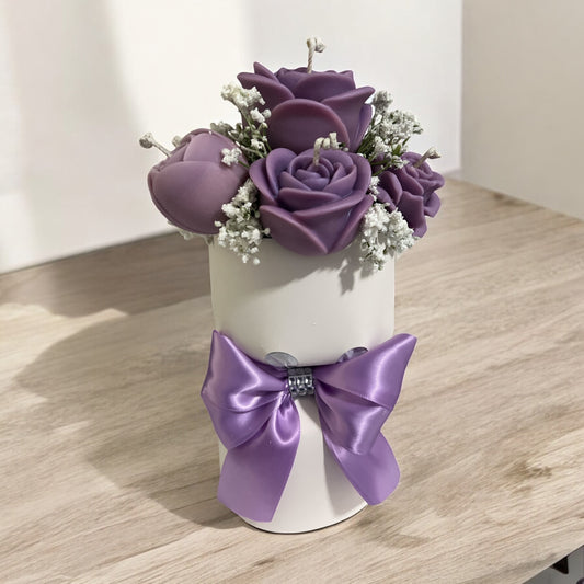 Mini Rose Candle Bouquet – Handmade Floral Candle Arrangement in Gift Box