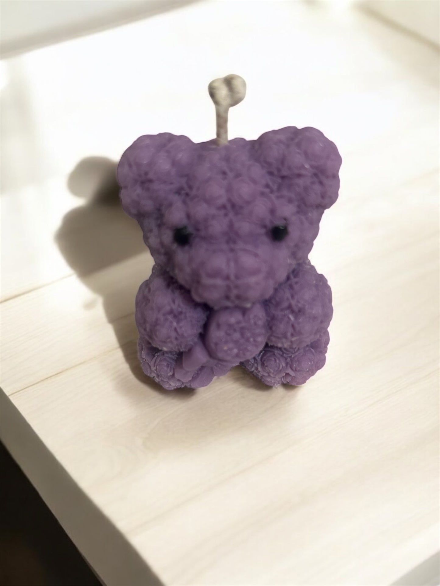 Blue Rose Teddy Candle Medium– 4"x3"