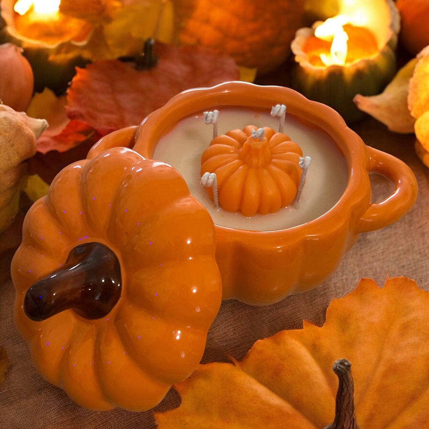 Pumpkin Ceramic Jar Candle