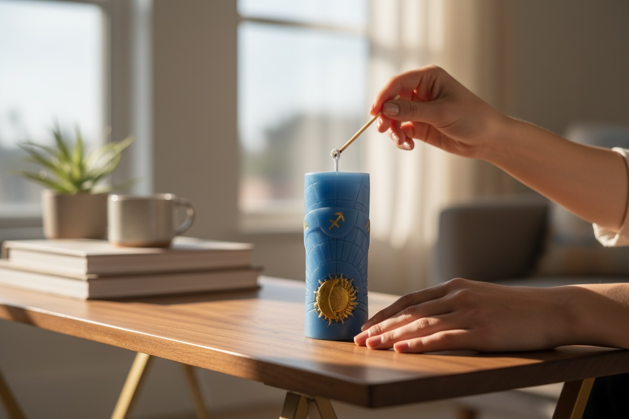 Celestial Sagittarius Ritual Candle – Freedom, Vision & Inner Expansion