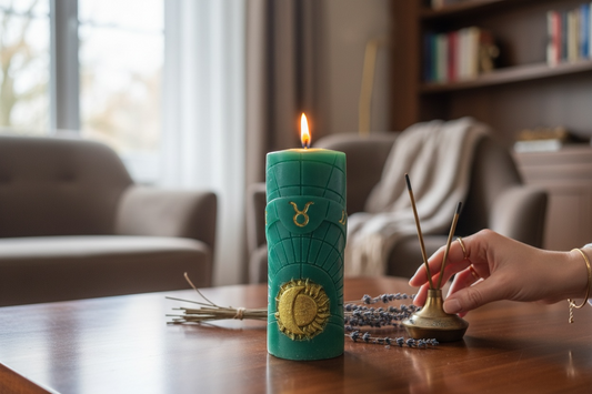 Celestial Taurus Ritual Candle – Earth Element Balance & Serenity