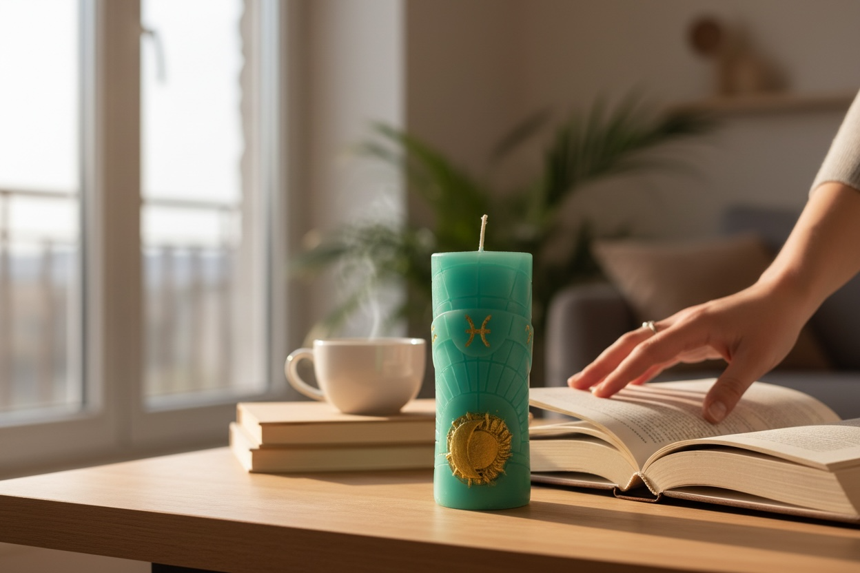Celestial Pisces Ritual Candle – Intuition, Calm & Emotional Balance