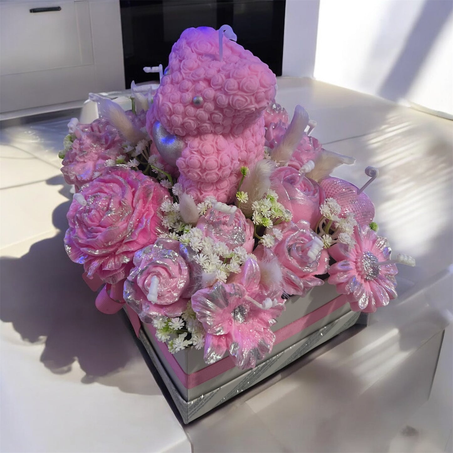Pink Delight – Sculpted Candle Gift Box