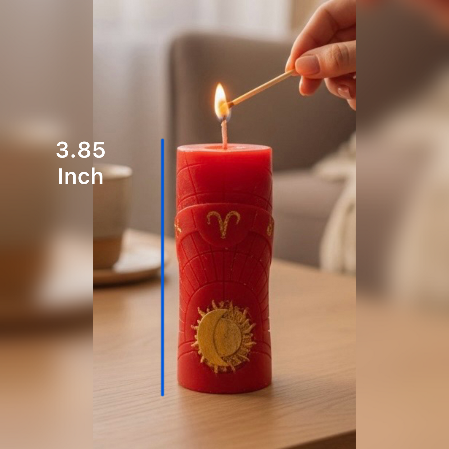 Celestial Aries Ritual Candle – Fire Energy, Passion & Confidence