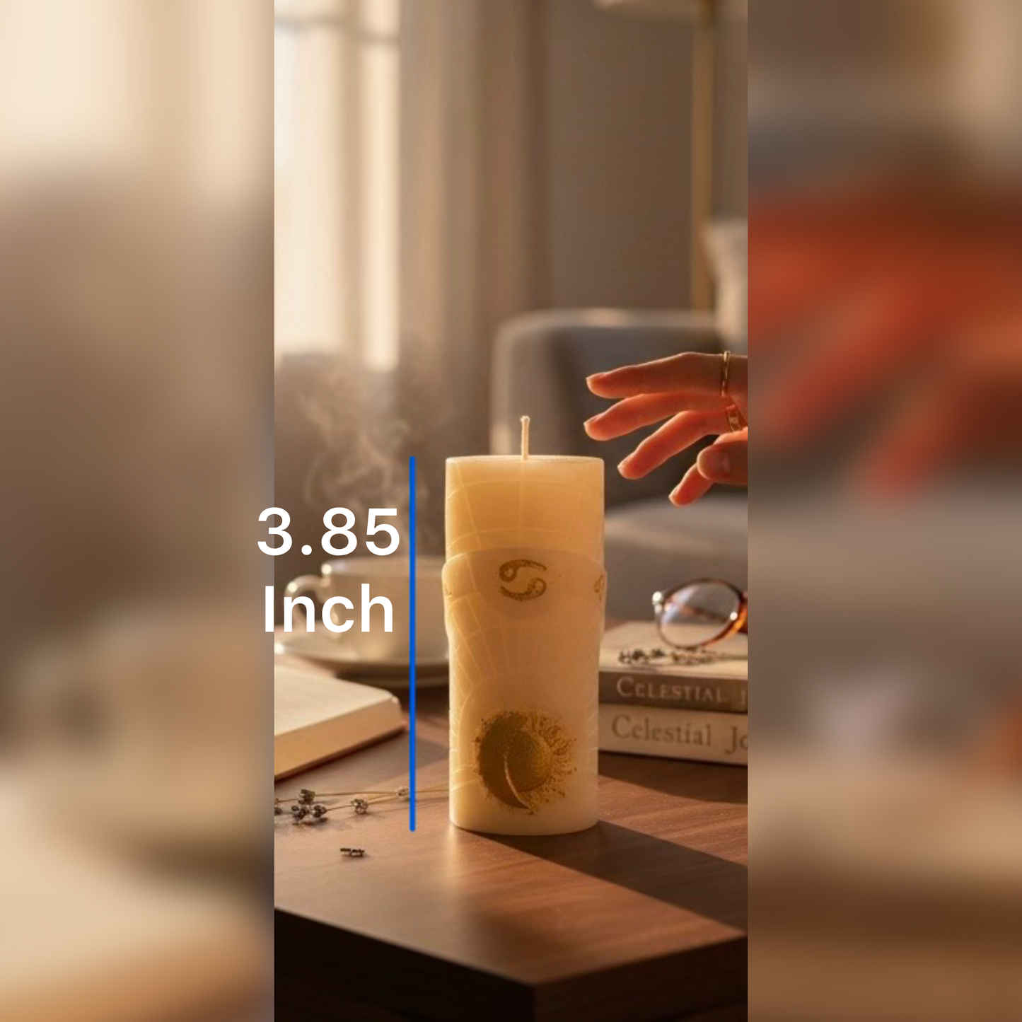Celestial Cancer Ritual Candle – Comfort, Intuition & Emotional Warmth